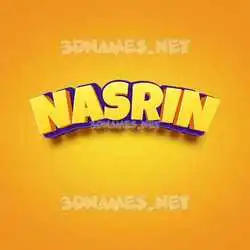 nasrin in Orange Toon style - 3D name wallpaper