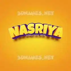 nasriya in Orange Toon style - 3D name wallpaper