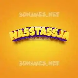 nasstassja in Orange Toon style - 3D name wallpaper