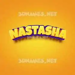 nastasha in Orange Toon style - 3D name wallpaper