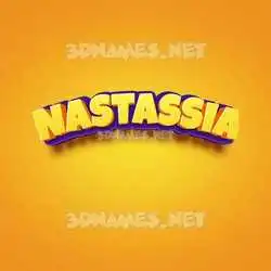 nastassia in Orange Toon style - 3D name wallpaper