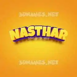 nasthar in Orange Toon style - 3D name wallpaper