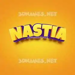 nastia in Orange Toon style - 3D name wallpaper