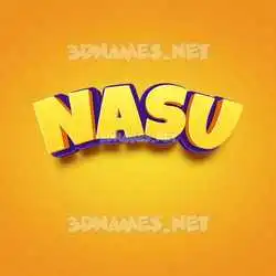 nasu in Orange Toon style - 3D name wallpaper