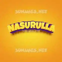 nasurulla in Orange Toon style - 3D name wallpaper
