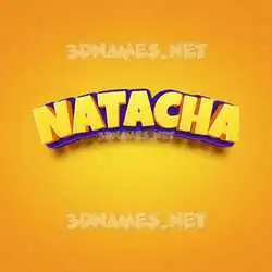 natacha in Orange Toon style - 3D name wallpaper
