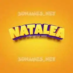 natalea in Orange Toon style - 3D name wallpaper