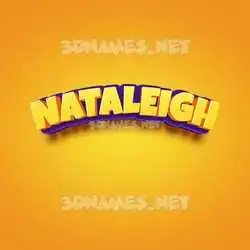 nataleigh in Orange Toon style - 3D name wallpaper