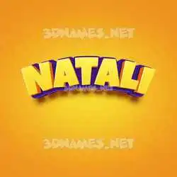 natali in Orange Toon style - 3D name wallpaper