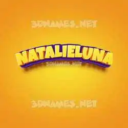 natalieluna in Orange Toon style - 3D name wallpaper