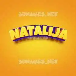 natalija in Orange Toon style - 3D name wallpaper