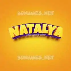 natalya in Orange Toon style - 3D name wallpaper