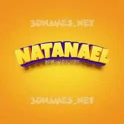natanael in Orange Toon style - 3D name wallpaper