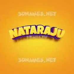 nataraju in Orange Toon style - 3D name wallpaper
