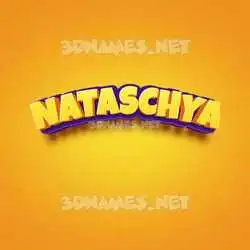 nataschya in Orange Toon style - 3D name wallpaper