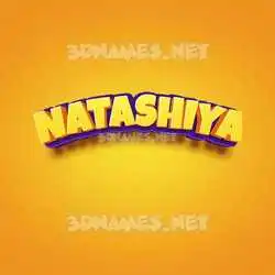 natashiya in Orange Toon style - 3D name wallpaper