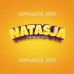 natasja in Orange Toon style - 3D name wallpaper