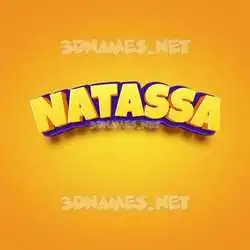 natassa in Orange Toon style - 3D name wallpaper