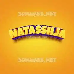 natasshja in Orange Toon style - 3D name wallpaper