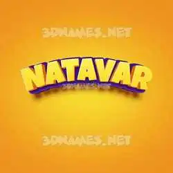natavar in Orange Toon style - 3D name wallpaper