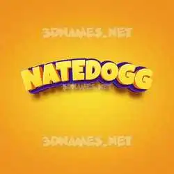 natedogg in Orange Toon style - 3D name wallpaper