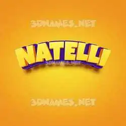 natelli in Orange Toon style - 3D name wallpaper