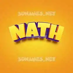 nath in Orange Toon style - 3D name wallpaper