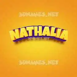 nathalia in Orange Toon style - 3D name wallpaper