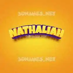 nathaliah in Orange Toon style - 3D name wallpaper