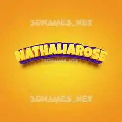 nathaliarose in Orange Toon style - 3D name wallpaper