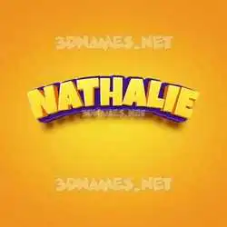 nathalie in Orange Toon style - 3D name wallpaper