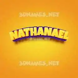 nathanael in Orange Toon style - 3D name wallpaper