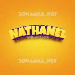 nathanel in Orange Toon style - 3D name wallpaper