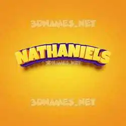 nathaniels in Orange Toon style - 3D name wallpaper