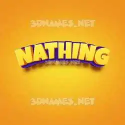 nathing in Orange Toon style - 3D name wallpaper
