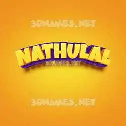 nathulal in Orange Toon style - 3D name wallpaper