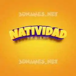 natividad in Orange Toon style - 3D name wallpaper