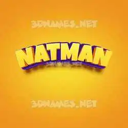 natman in Orange Toon style - 3D name wallpaper