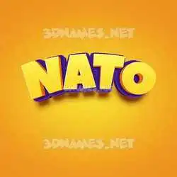 nato in Orange Toon style - 3D name wallpaper