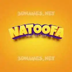 natoofa in Orange Toon style - 3D name wallpaper