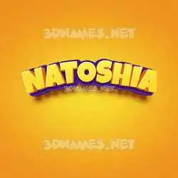 natoshia in Orange Toon style - 3D name wallpaper