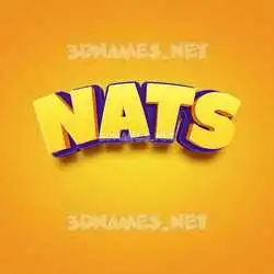 nats in Orange Toon style - 3D name wallpaper