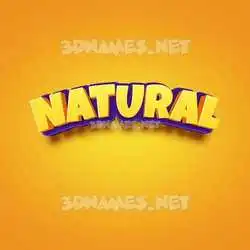 natural in Orange Toon style - 3D name wallpaper