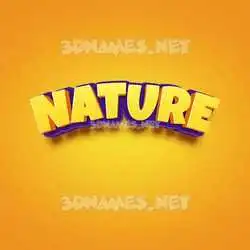 nature in Orange Toon style - 3D name wallpaper