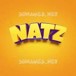 natz in Orange Toon style - 3D name wallpaper
