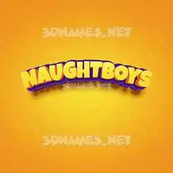 naughtboys in Orange Toon style - 3D name wallpaper