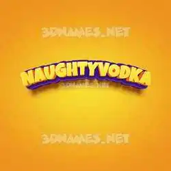 naughtyvodka in Orange Toon style - 3D name wallpaper