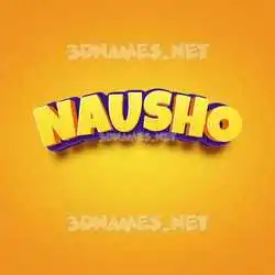 nausho in Orange Toon style - 3D name wallpaper