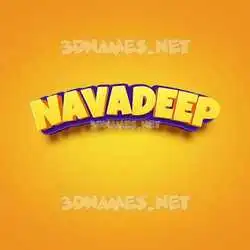 navadeep in Orange Toon style - 3D name wallpaper