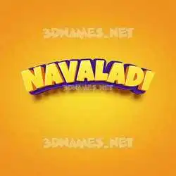 navaladi in Orange Toon style - 3D name wallpaper